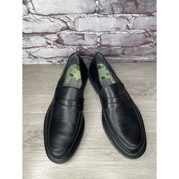 Mephisto Black Leather Penny Loafers Slip on Comfort Shoes Men Sz 11.5M US/45EU - Picture 1 of 16